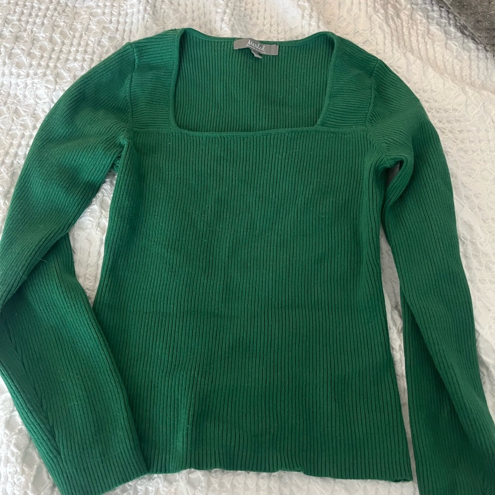 Green Ribbed Sweater